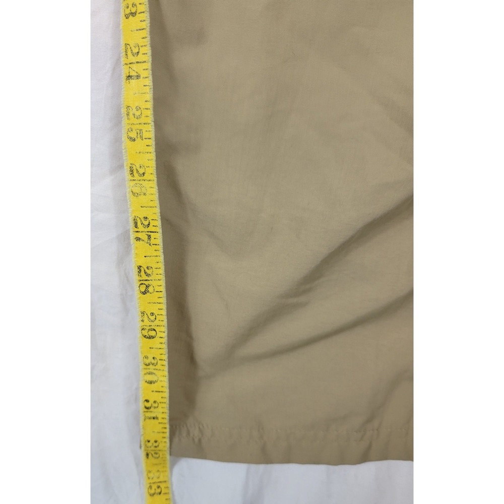 LL Bean Convertible Hiking Pants Mens XL Tan Khaki Zip Off Cargo Nylon Belted - Picture 5 of 10